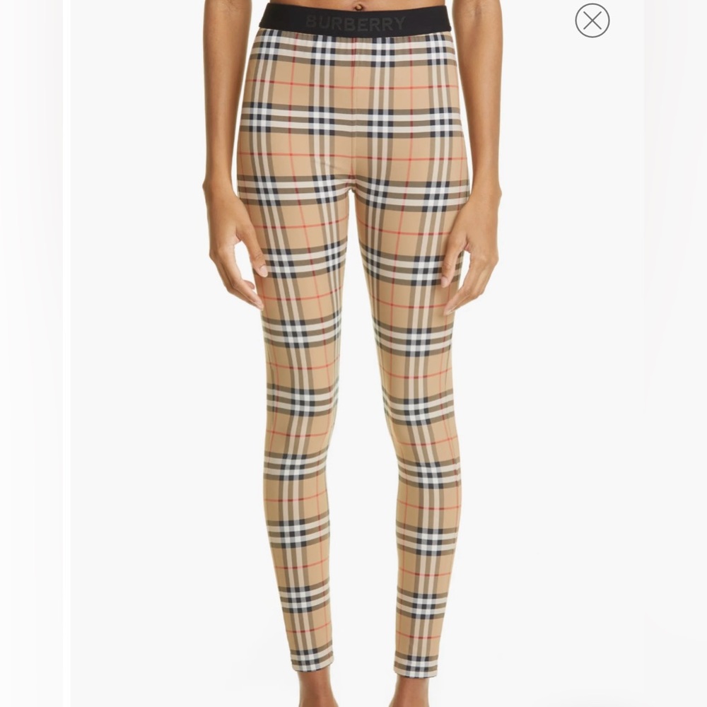 Burberry Check Jersey Leggings
